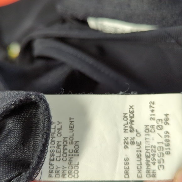 Vintage Jessica McClintock Gunne Sax Ribbed Jersey Long Maxi Dress Black 7/8 - Picture 9 of 10